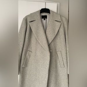 Grey, wool mid-length coat